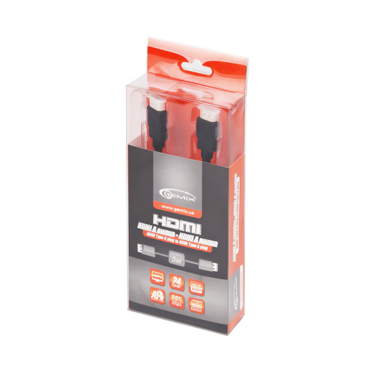 Кабель HDMI в блистере  Чорний 1